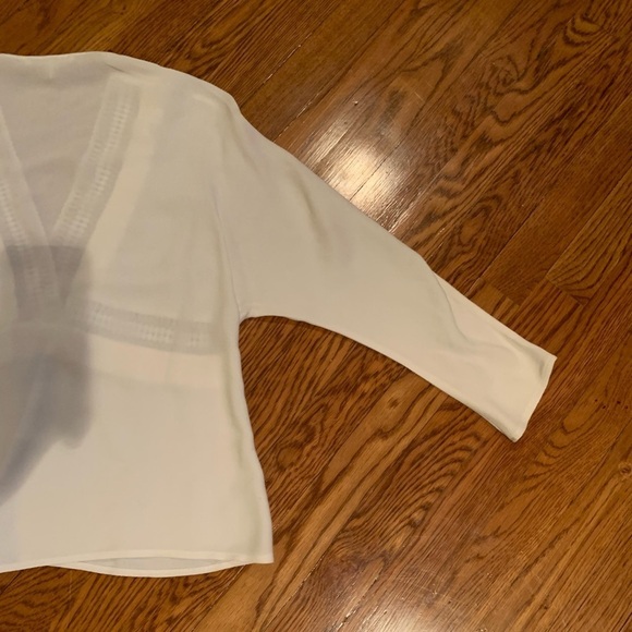 Maje White Long Sleeve Top Size 1/Small - Picture 8 of 8